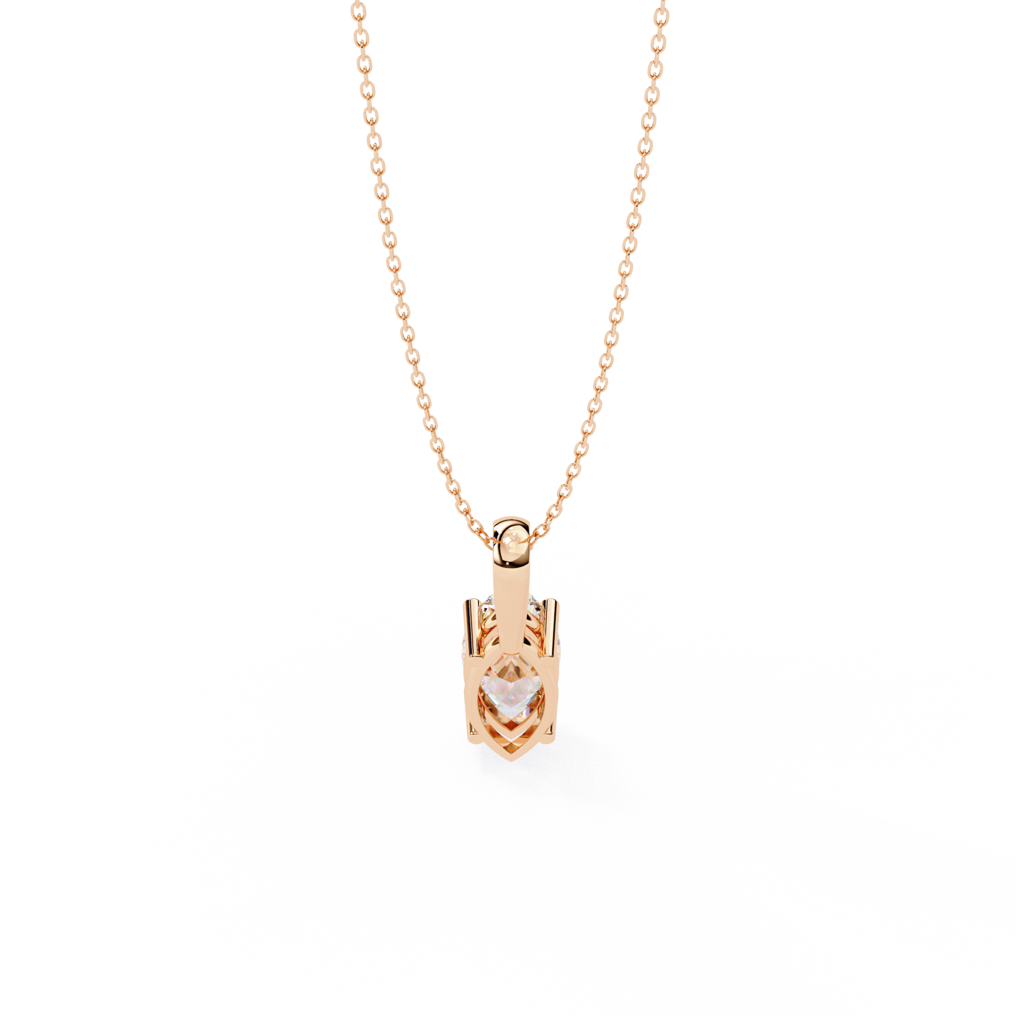 Solitairekart 0.93ct  Marquise-Cut Natural Diamond Solitaire Pendant-H Color, VS1 Clarity